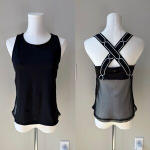 Hunter For Target Black Mesh Back Workout Tank Top